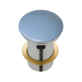 Fienza 32mm Ceramic Cap Pop Up Plug and Waste With Overflow - Matte Blue